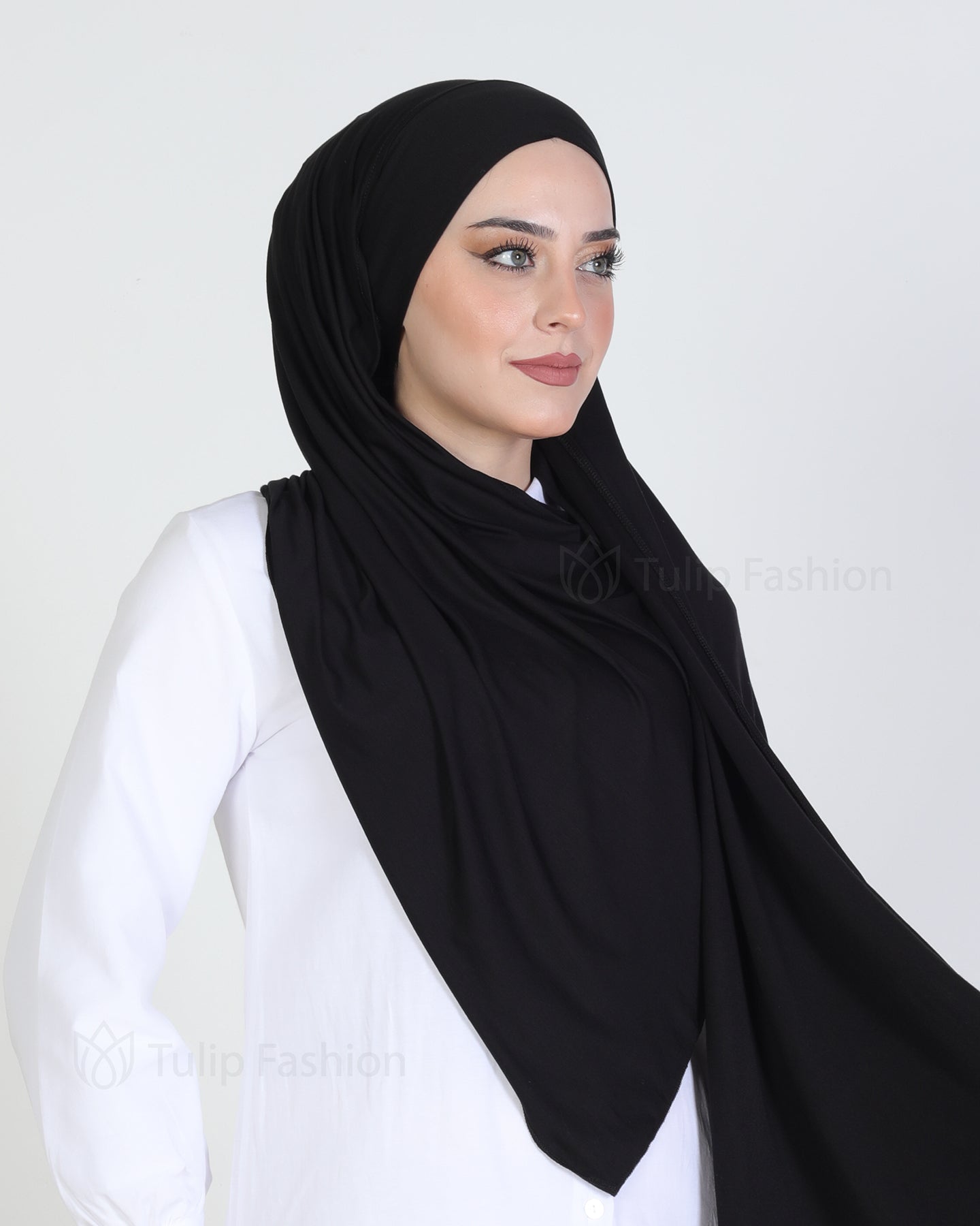 Hijab - Jersey with band - Black