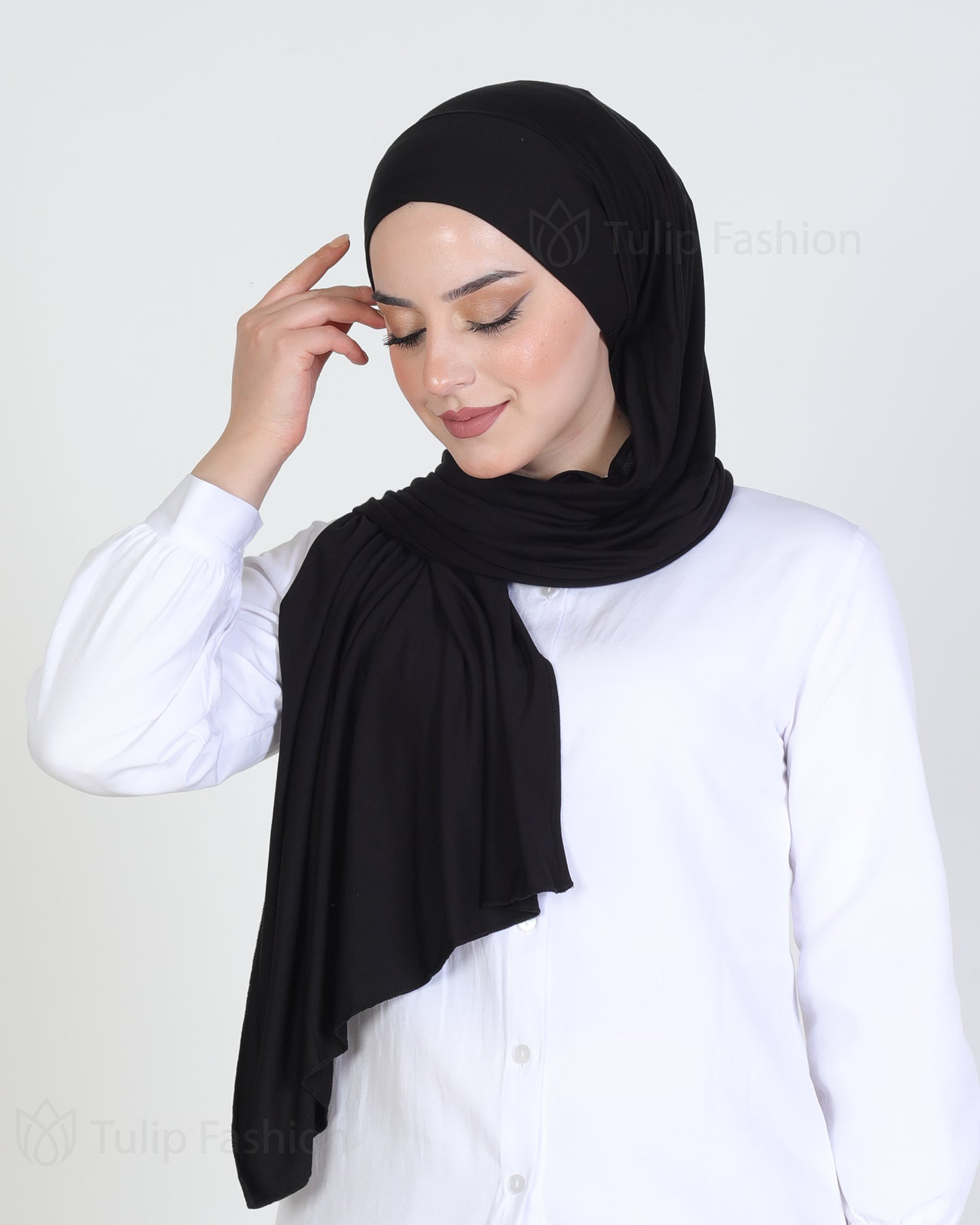 Hijab - Jersey with band - Black