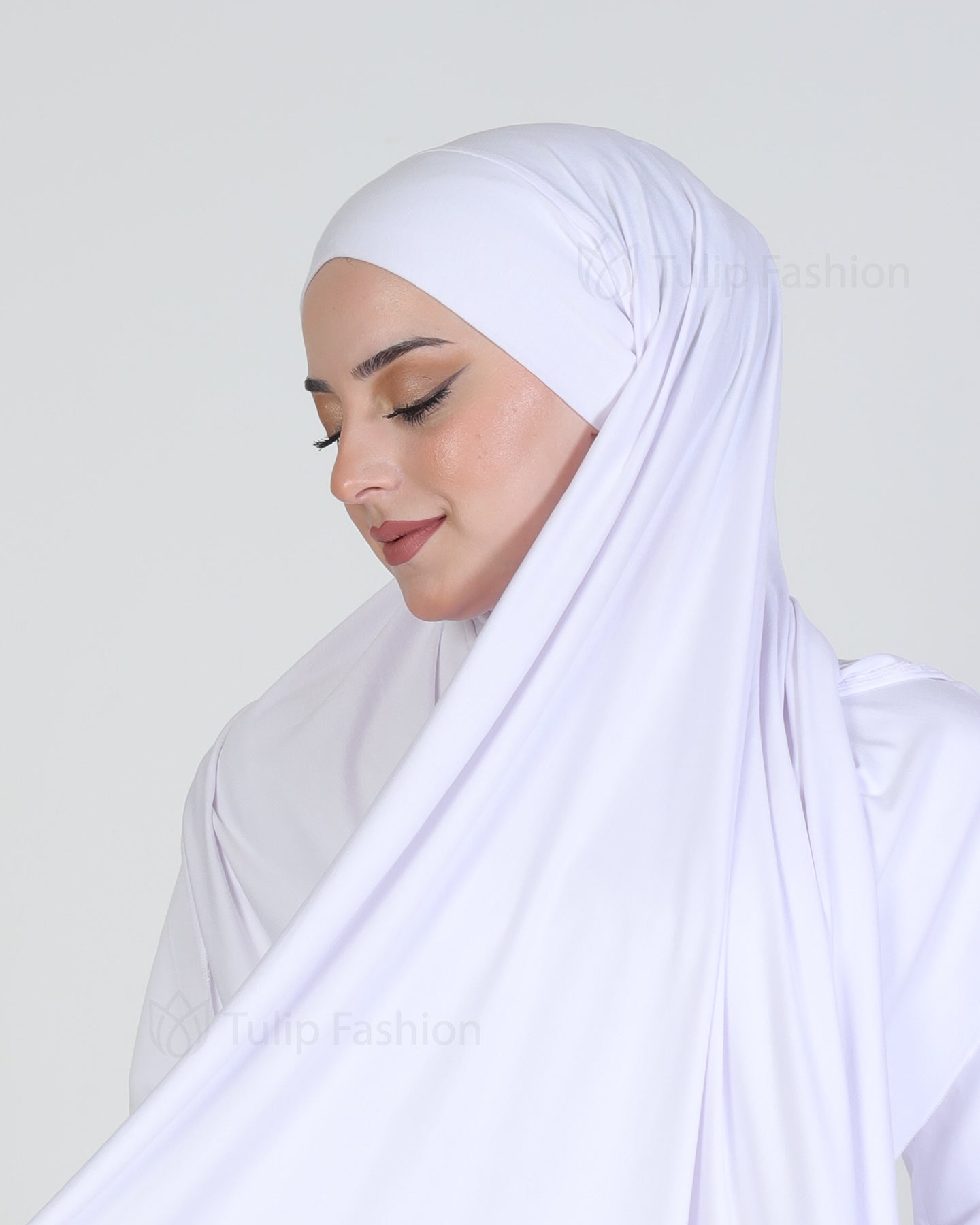 Hijab - Jersey with band - White