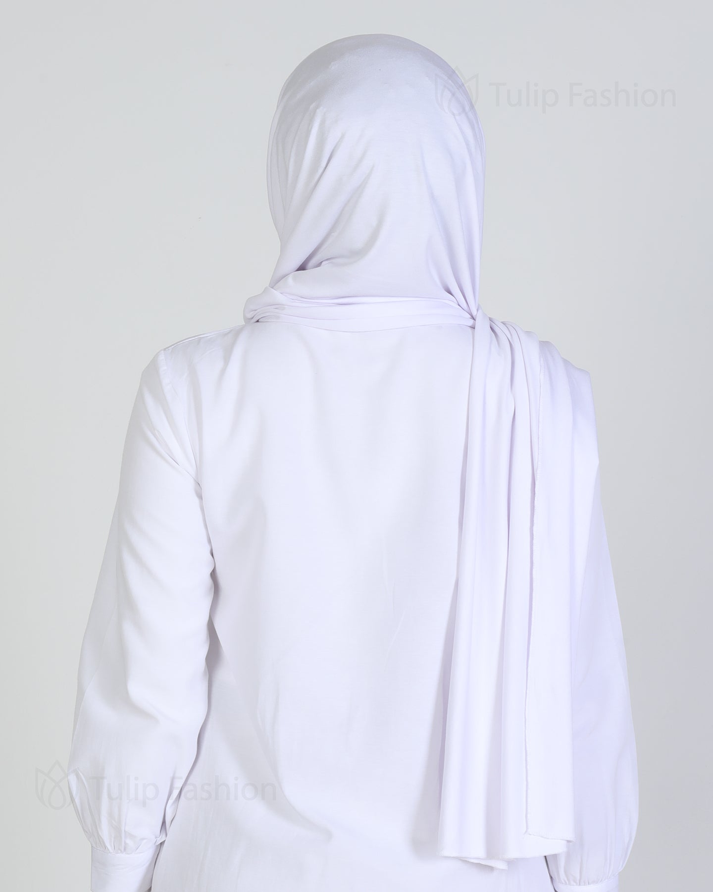 Hijab - Jersey with band - White