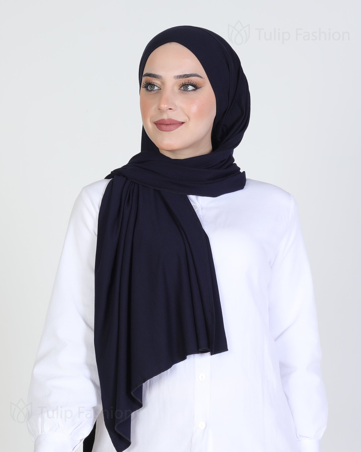 Hijab - Jersey with band - Midnight Blue