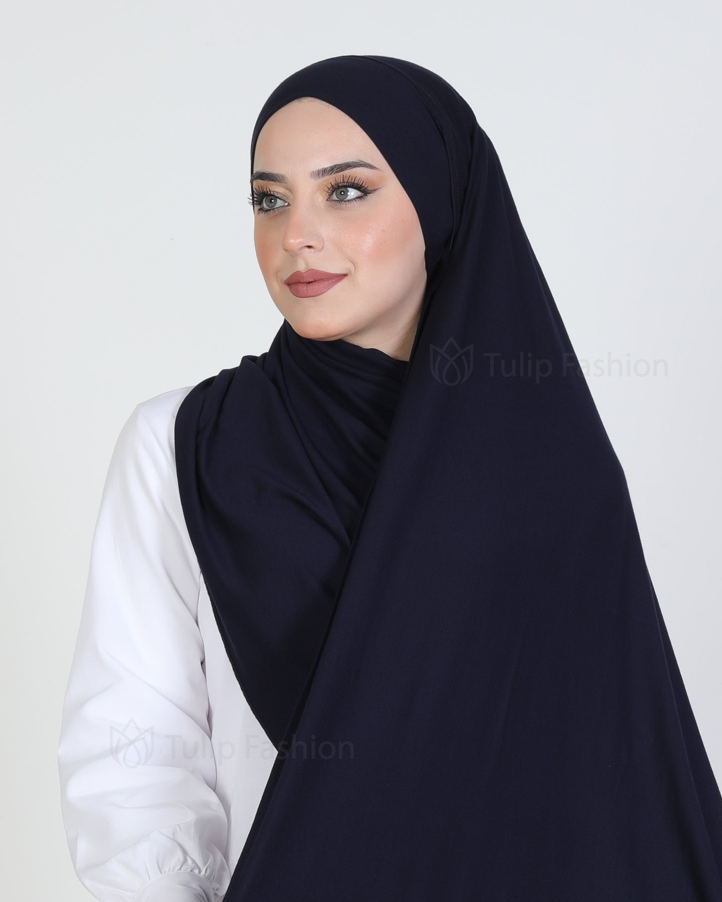 Hijab - Jersey with band - Midnight Blue