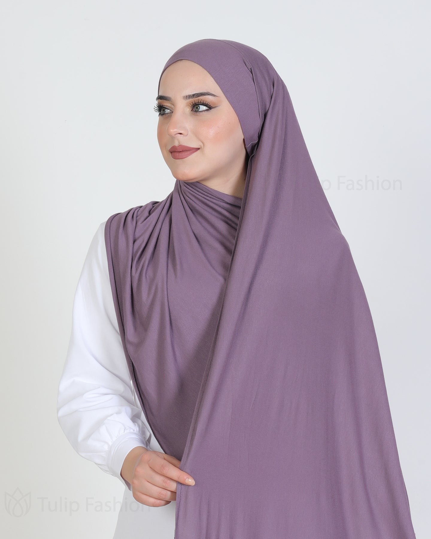 Hijab - Jersey with band - Purple