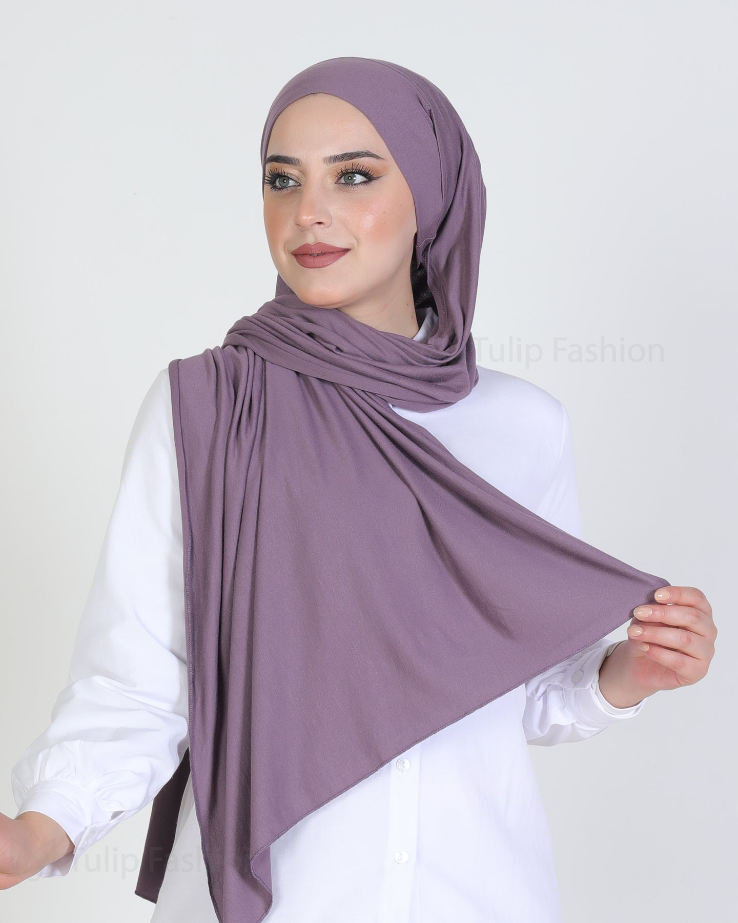 Hijab - Jersey with band - Purple
