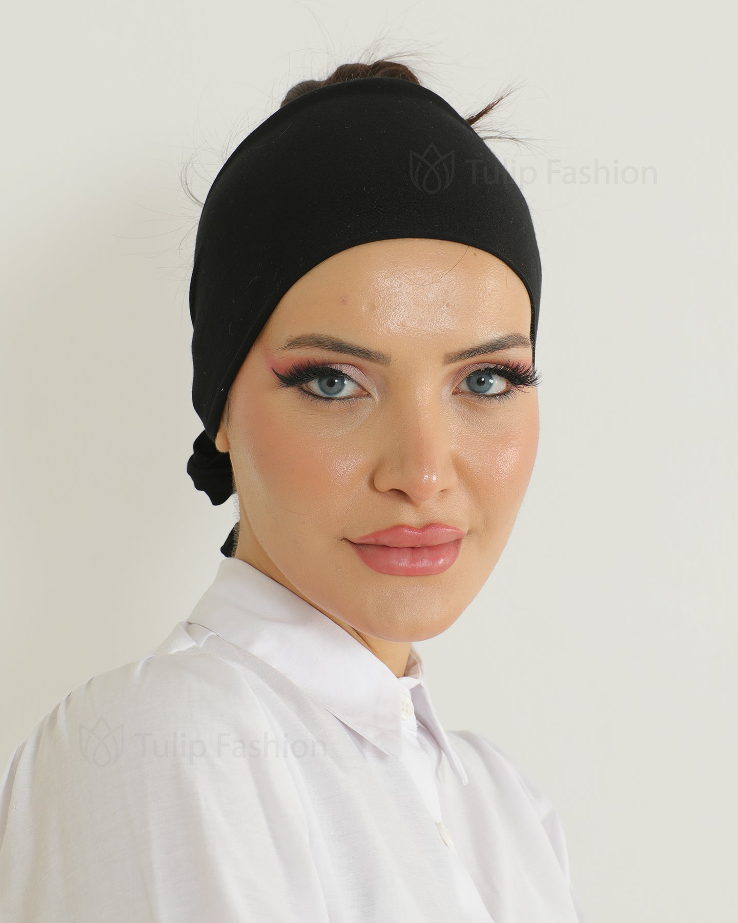 Underscarf - Jersey tie-back hairband - Black