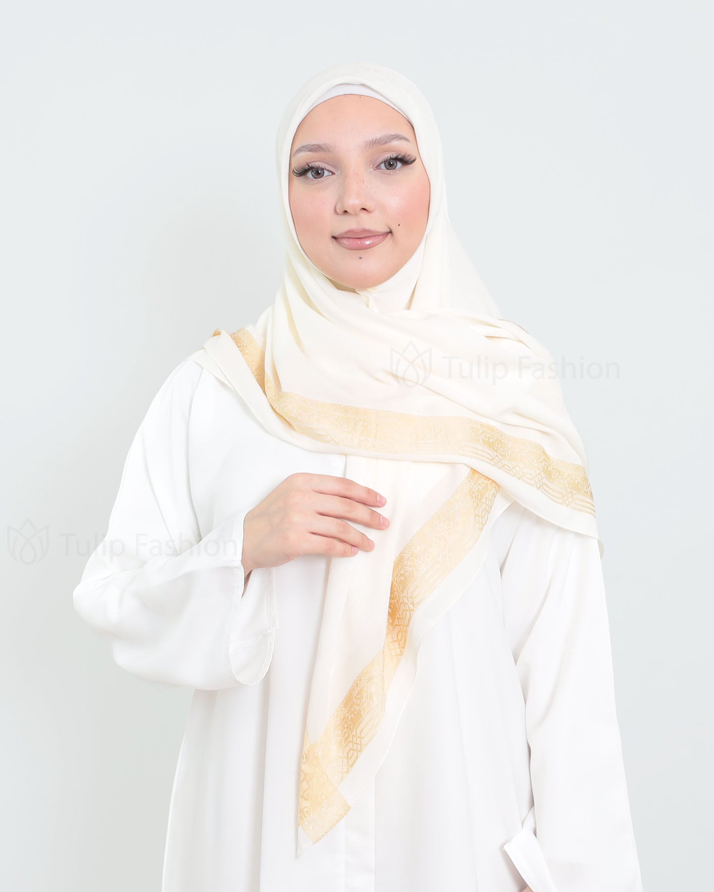 Hijab - Square Chiffon 120 cm - Cream