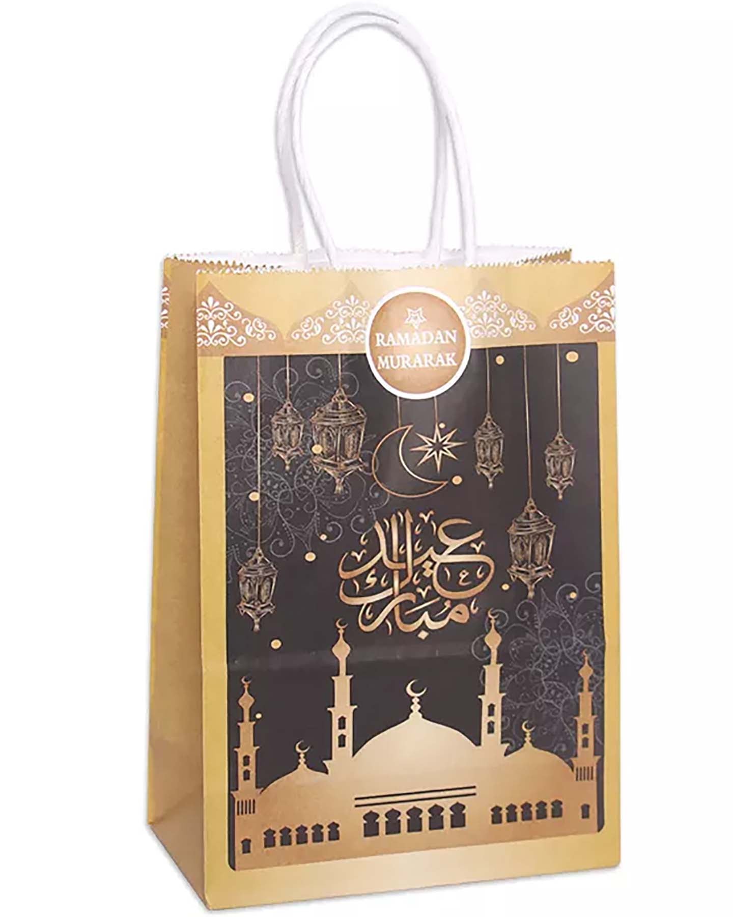 Gift bag - Eid Mubarak - Black - 12 pack