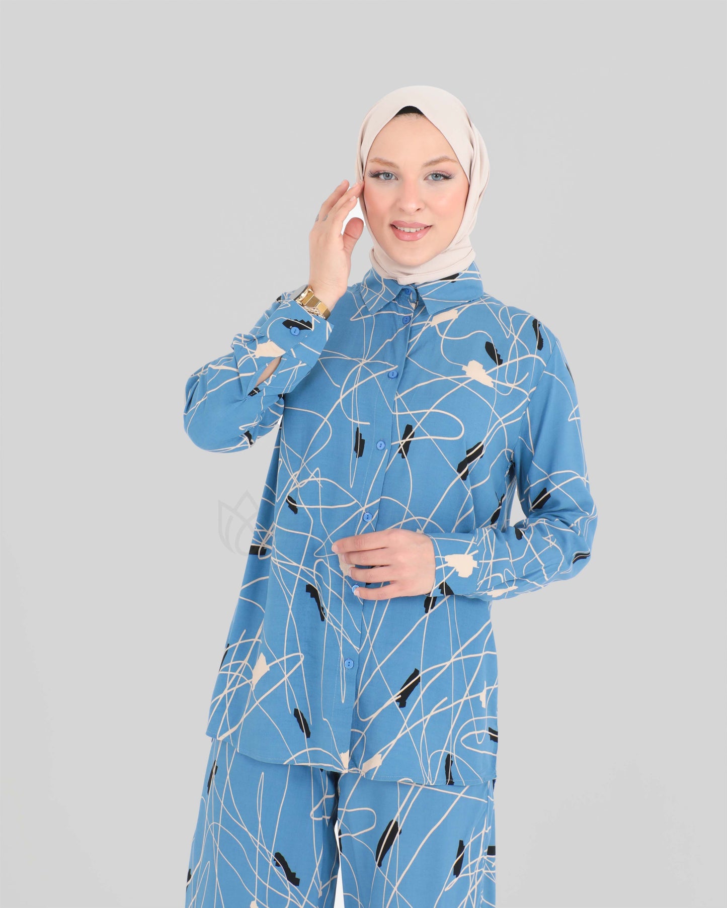 Shirt set with pants - Blue