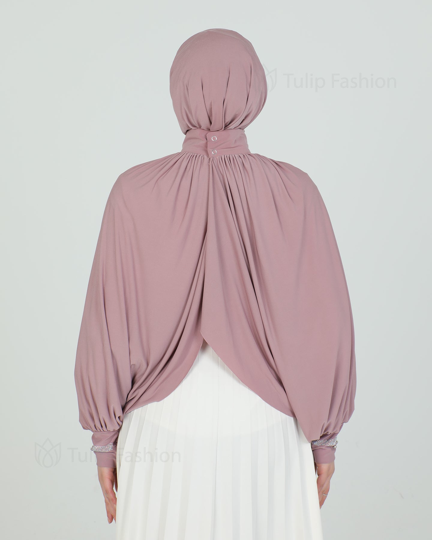 Hijab - Instant Lycra with arms - Light Pink