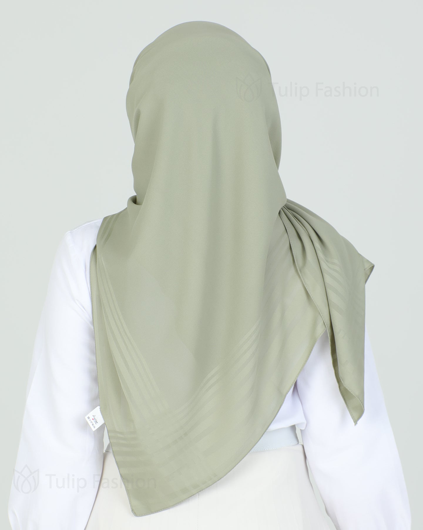 Hijab - chiffon stripes 120 cm - Pistachio Green
