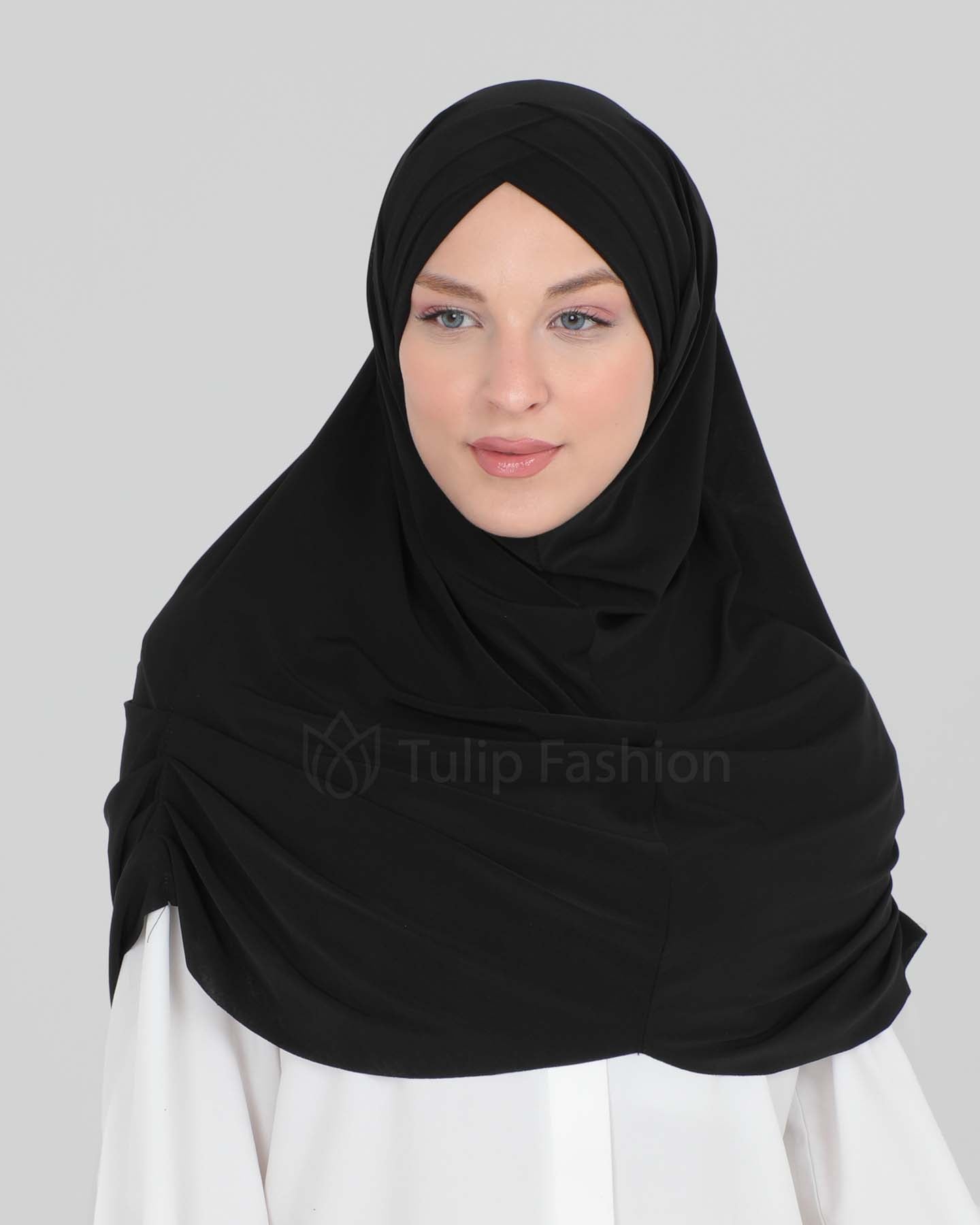 Hijab - Al Amira cross with cap - Black