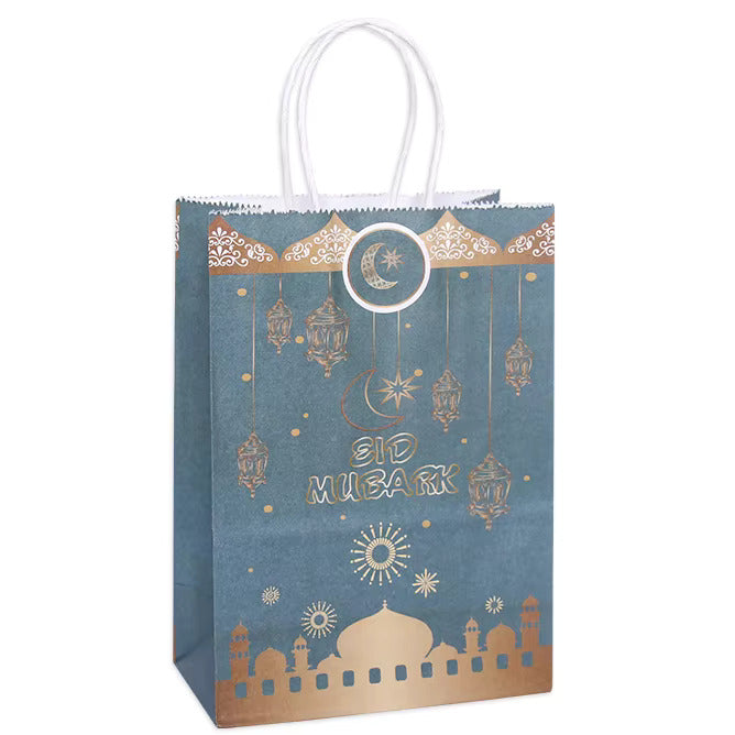 Gift bag - Eid Mubarak - Blue - 12 pack