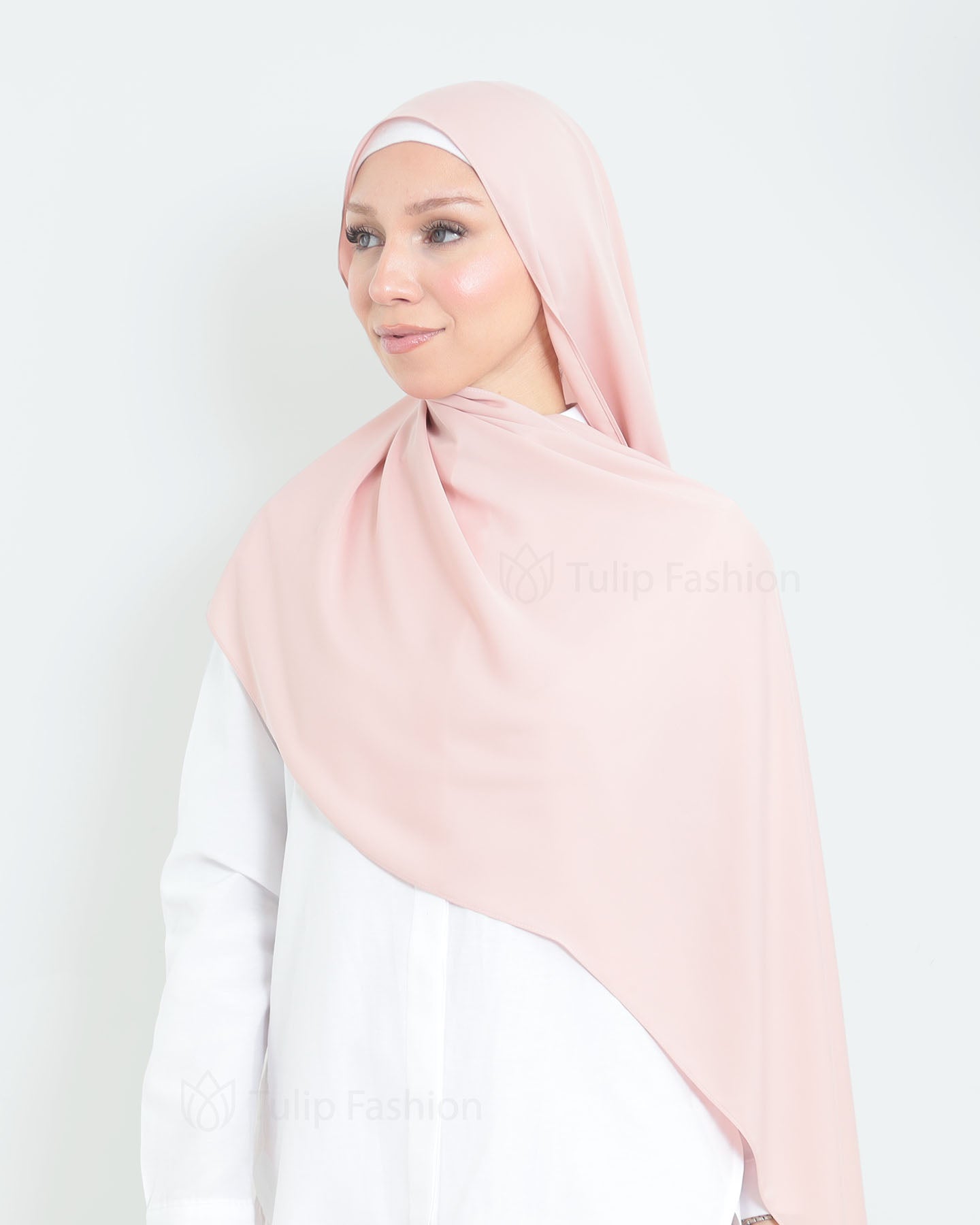 Hijab - Medina Luxury Chiffon - Powder Pink
