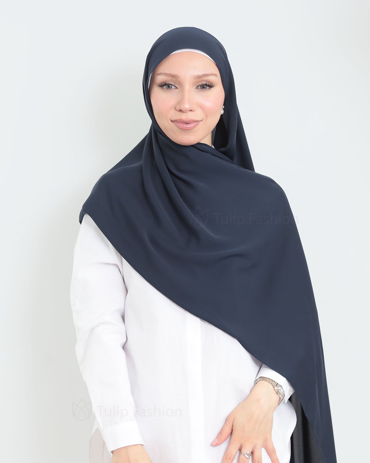 Hijab - Medina Luxury Chiffon - Midnight Blue