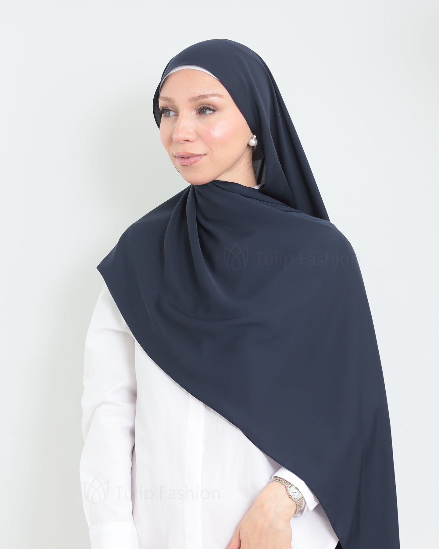 Hijab - Medina Luxury Chiffon - Midnight Blue
