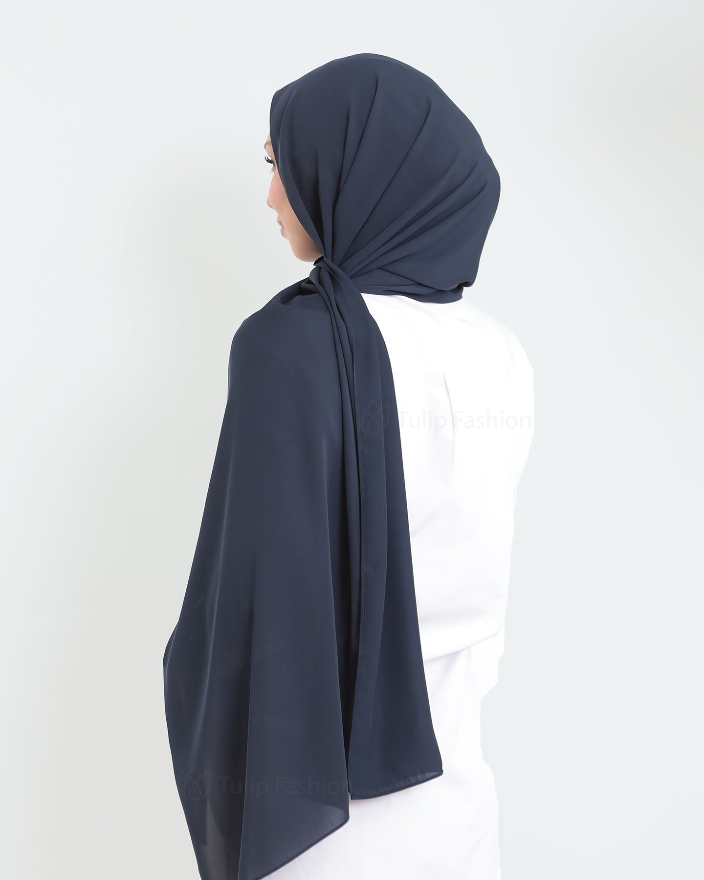 Hijab - Medina Luxury Chiffon - Midnight Blue