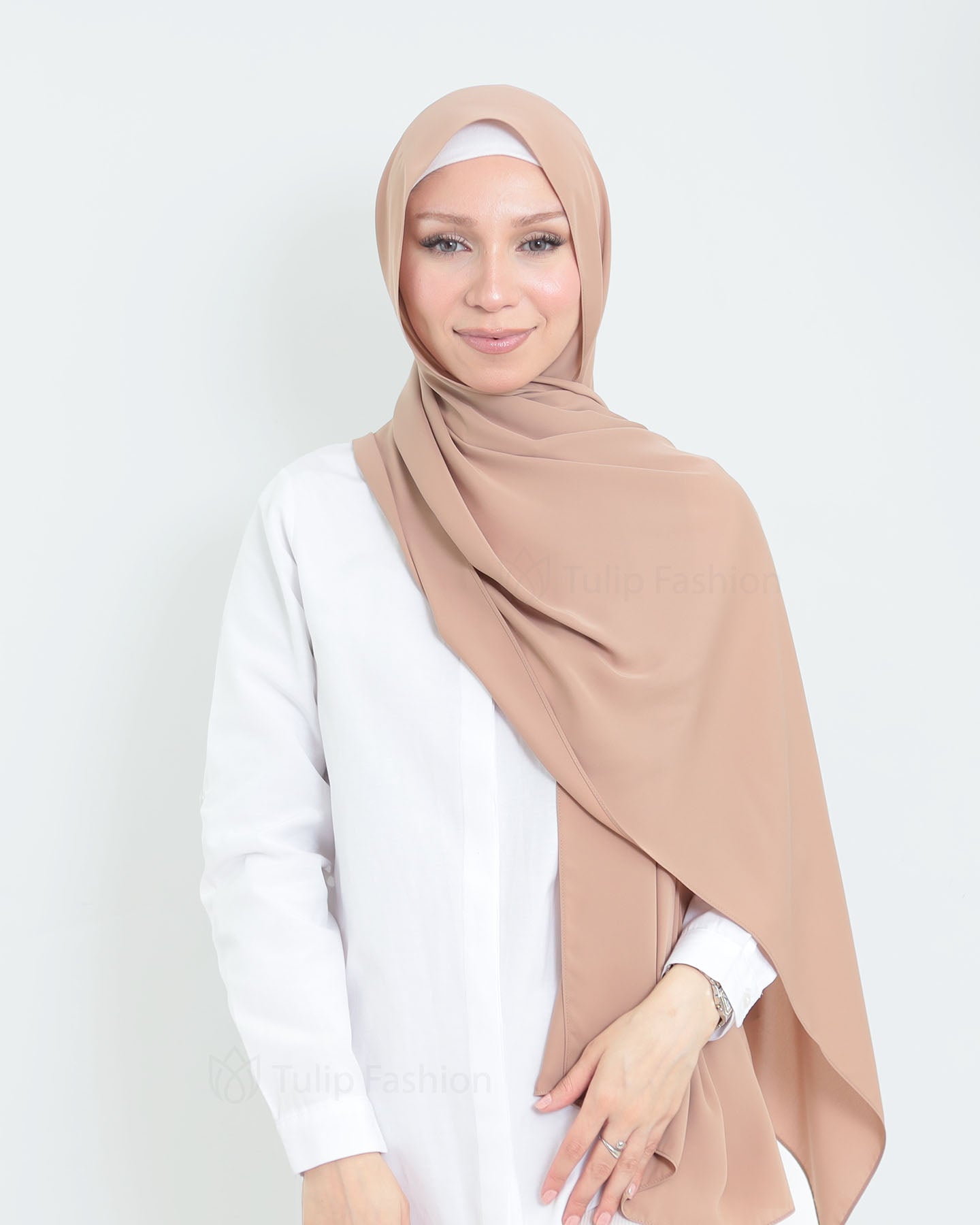 Hijab - Medina Luxury Chiffon - Hazel Brown