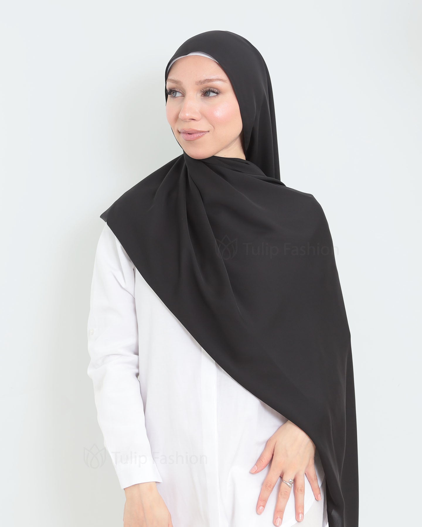 Hijab - Medina Luxury Chiffon - Black