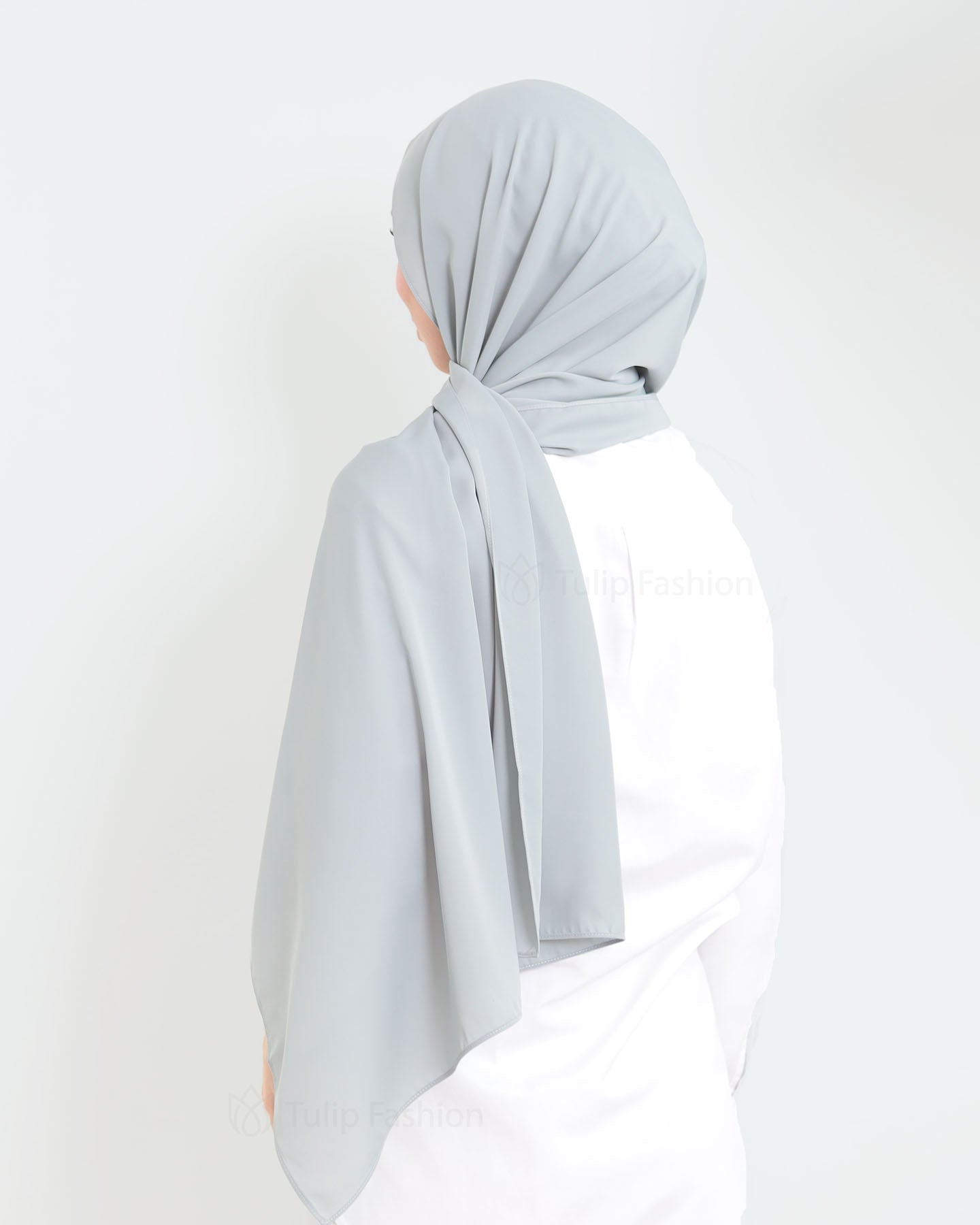 Hijab - Medina Luxury Chiffon - Light Gray
