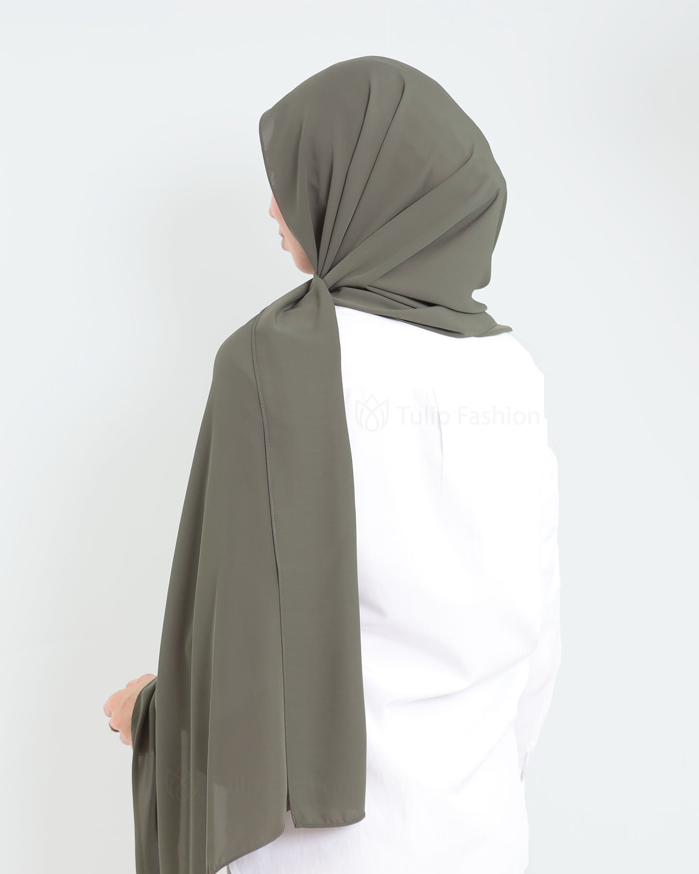 Hijab - Medina Luxury Chiffon - Khaki Green