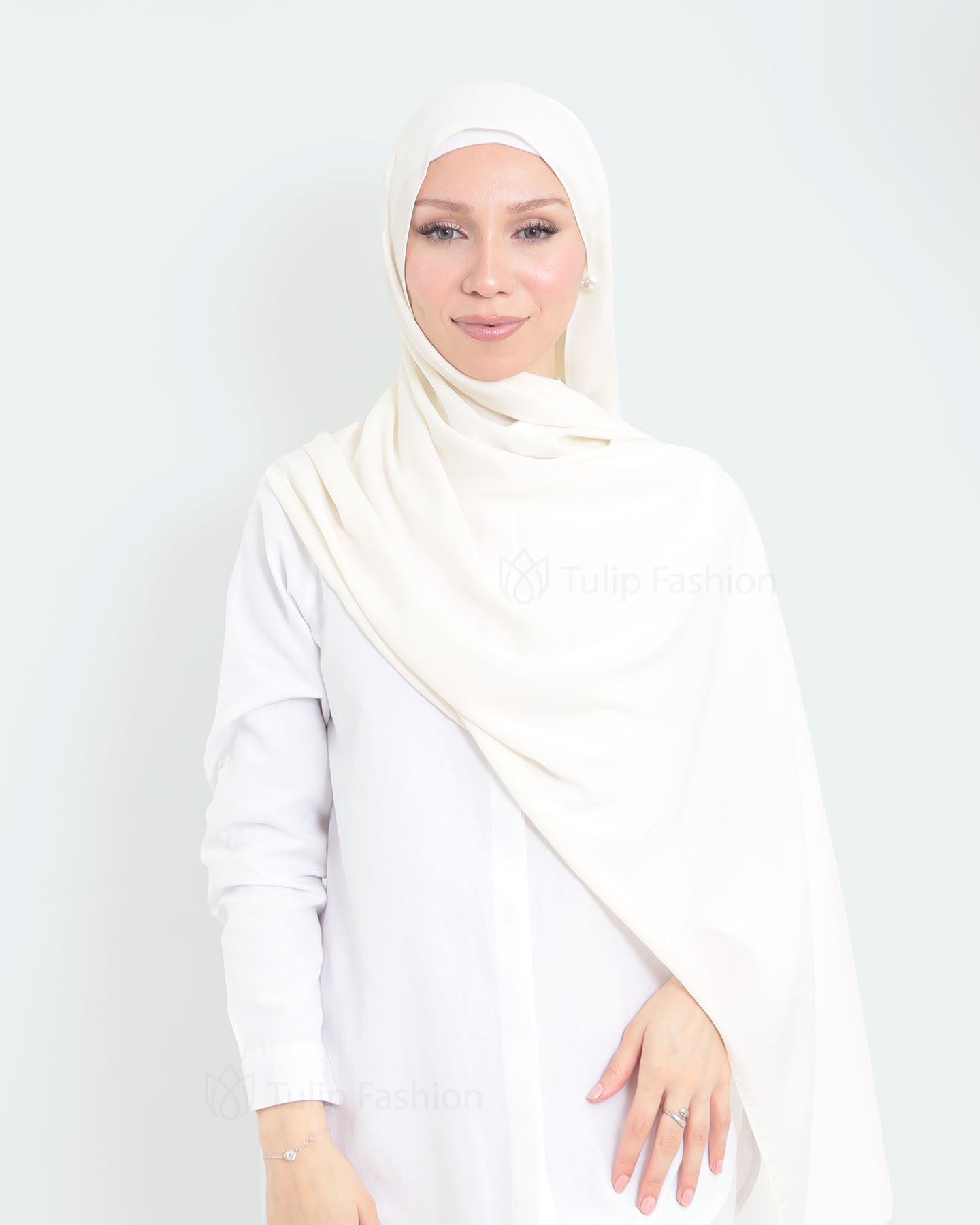 Hijab - Medina Luxury Chiffon - Off-White