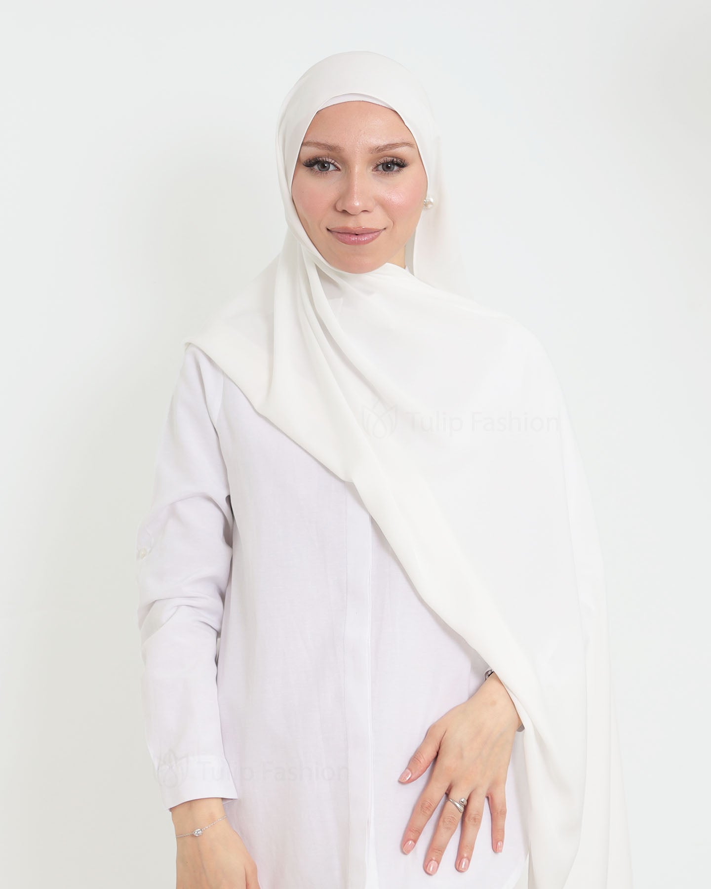 Hijab - Medina Luxury Chiffon - White