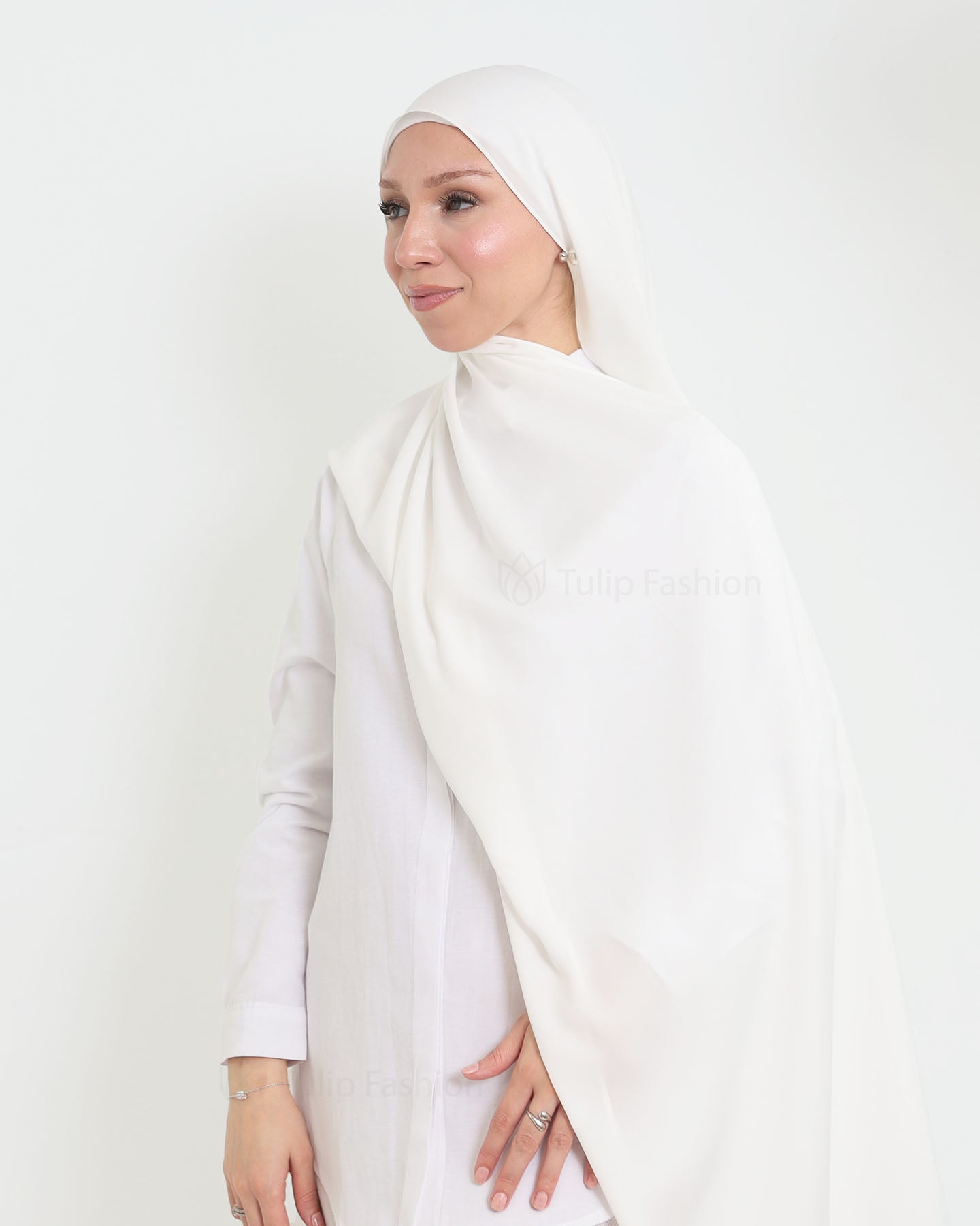 Hijab - Medina Luxury Chiffon - White