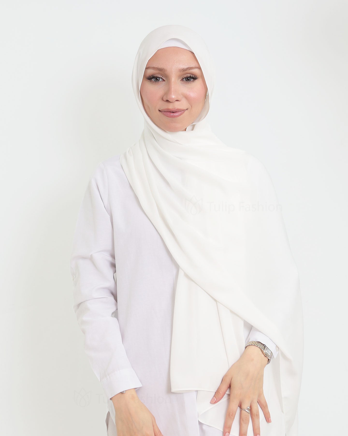 Hijab - Medina Luxury Chiffon - White