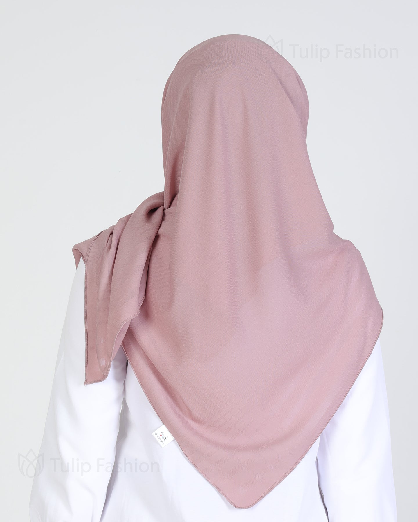 Hijab - chiffon stripes 120 cm - Mauve