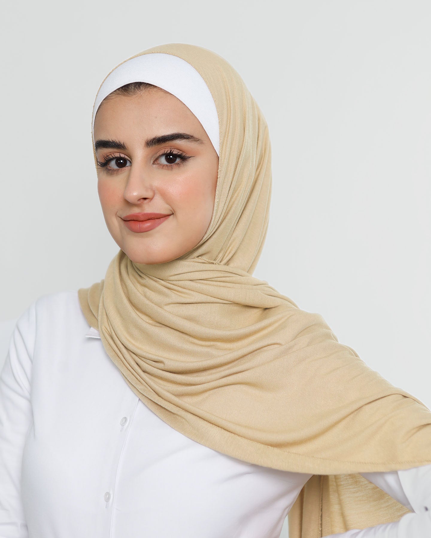 Hijab - Stretch Jersey - Camel Beige