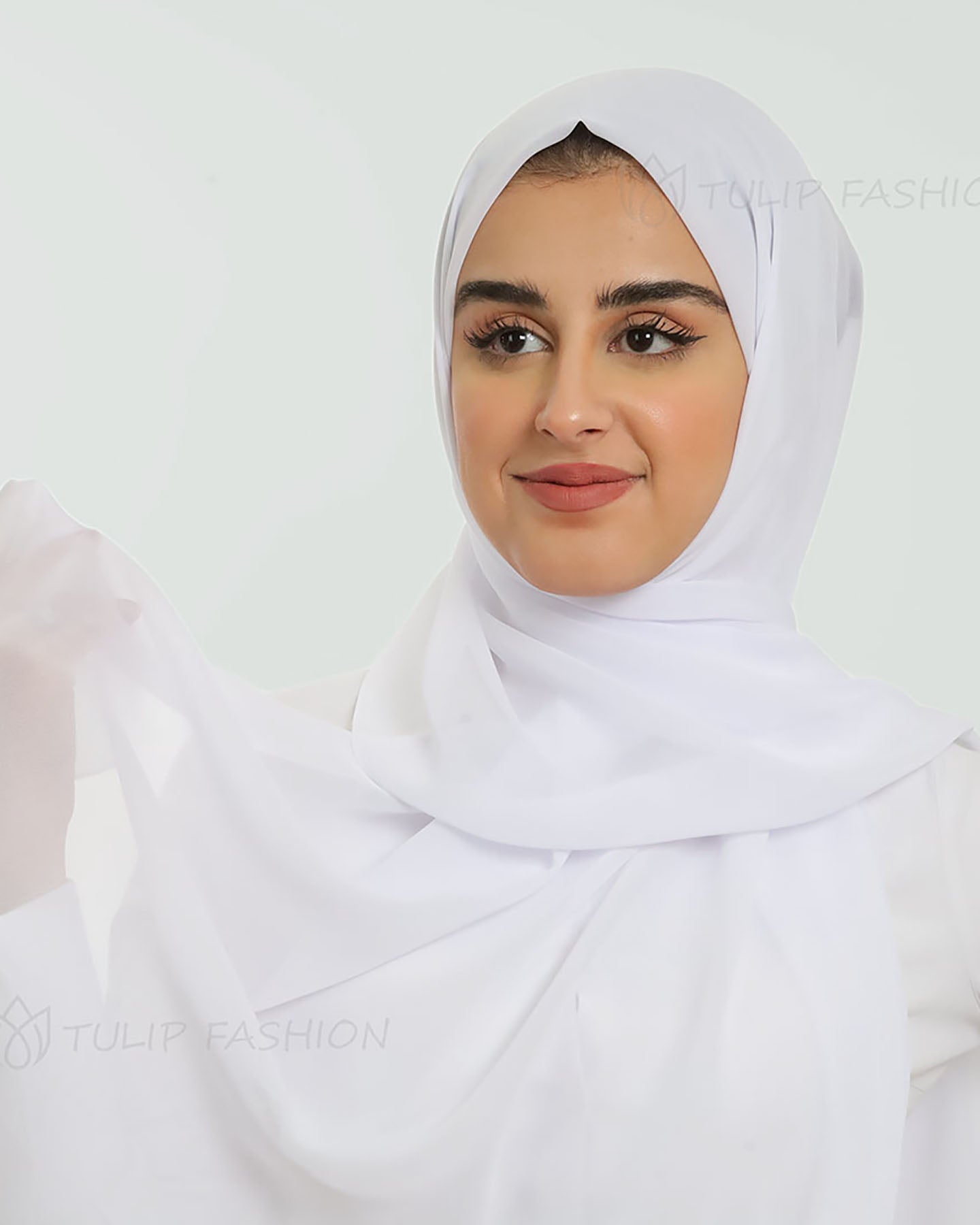 Hijab - Chiffon - White