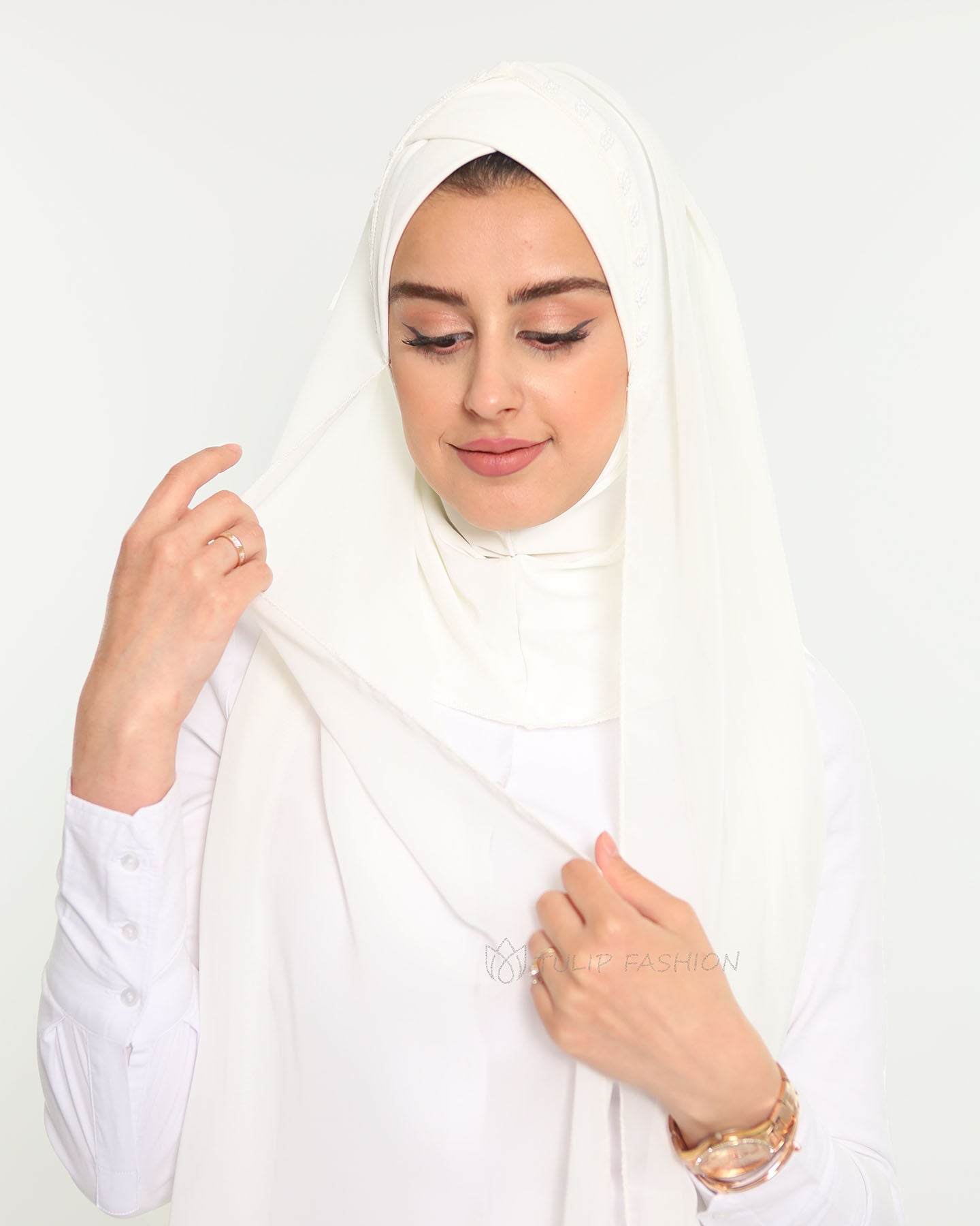 Hijab - Instant Chiffon Lamar - Off-White