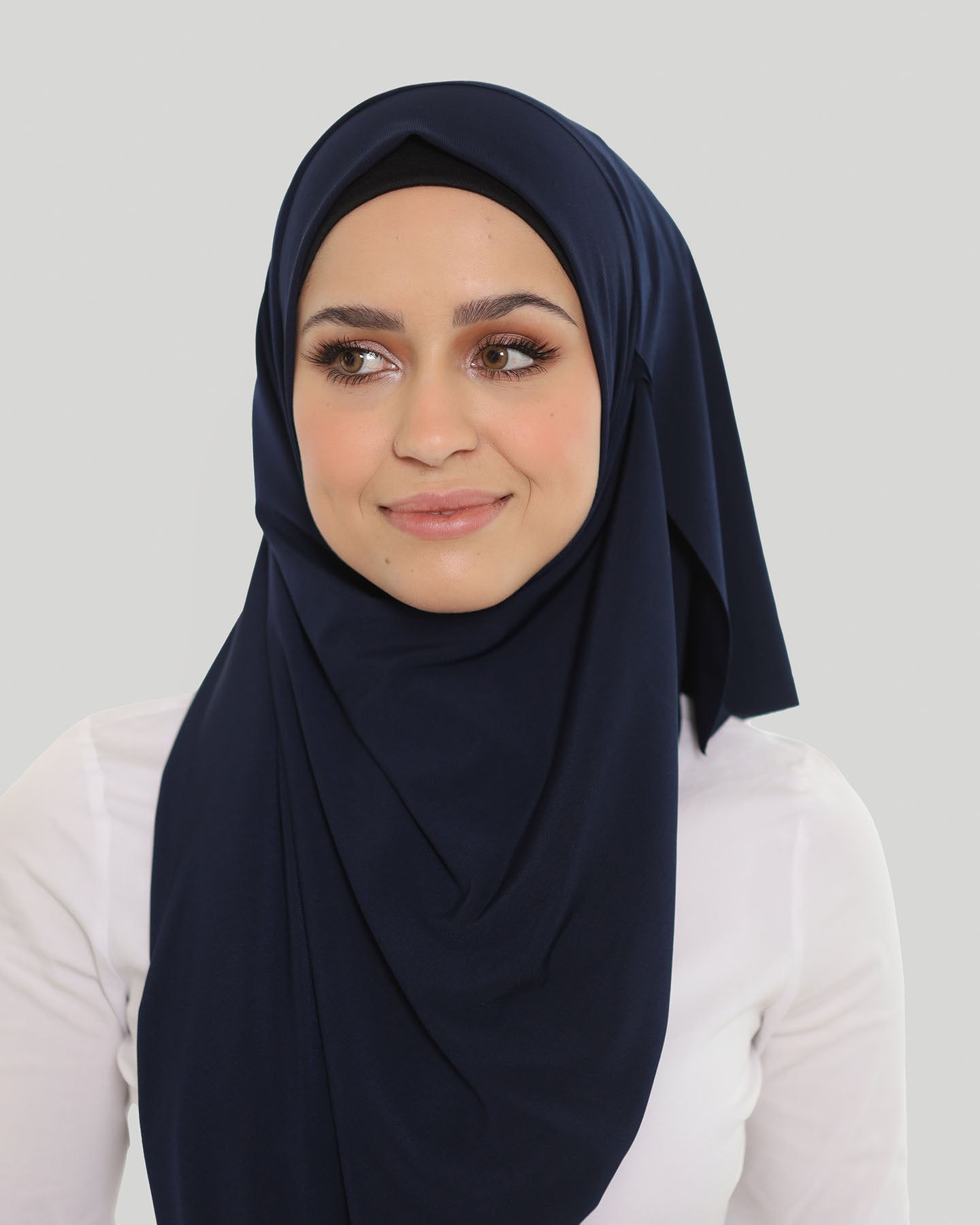 Hijab - Instant Lycra Loop - Midnight Blue