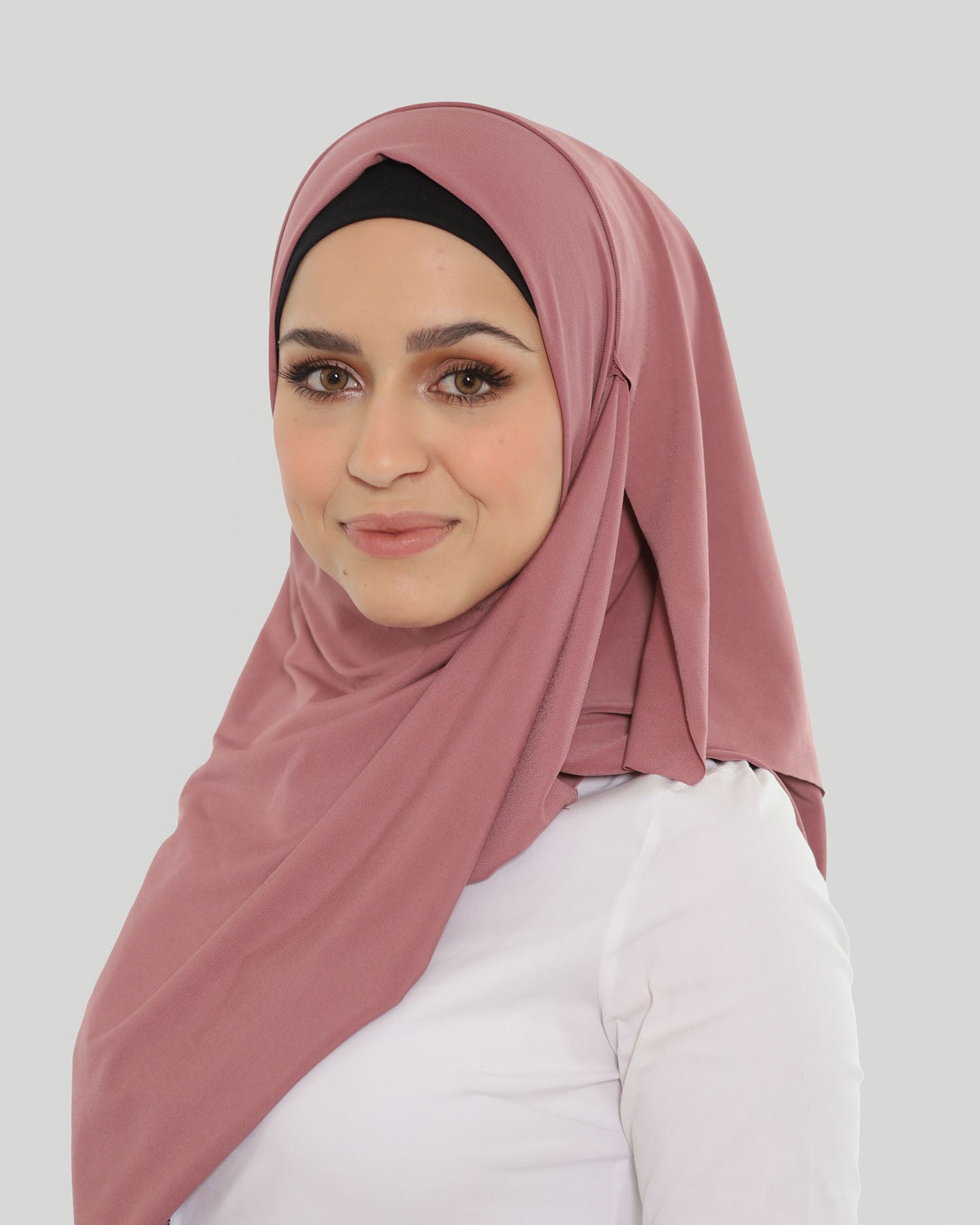 Hijab - Instant Lycra Loop - Rose