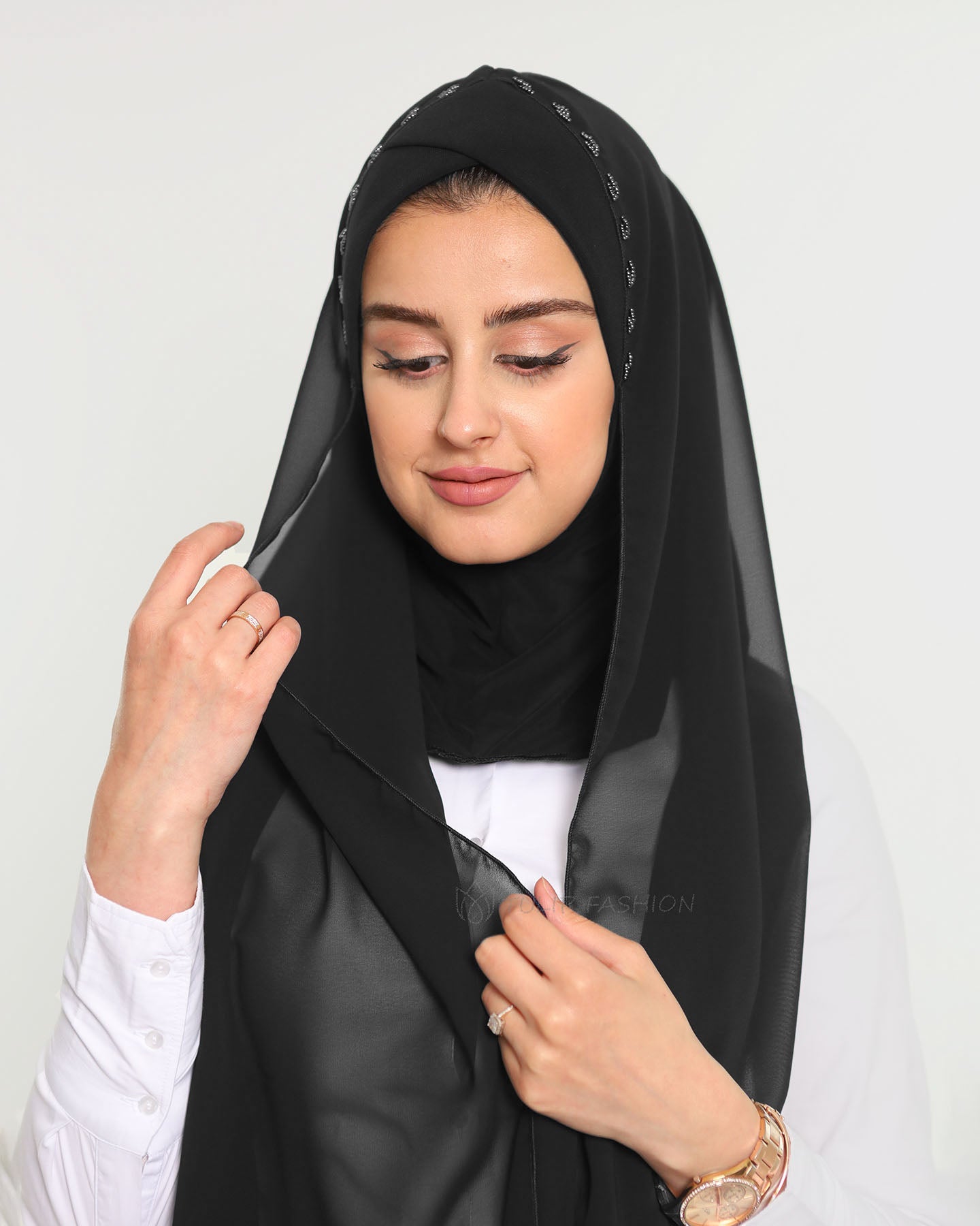 Hijab - Instant Chiffon Lamar - Black