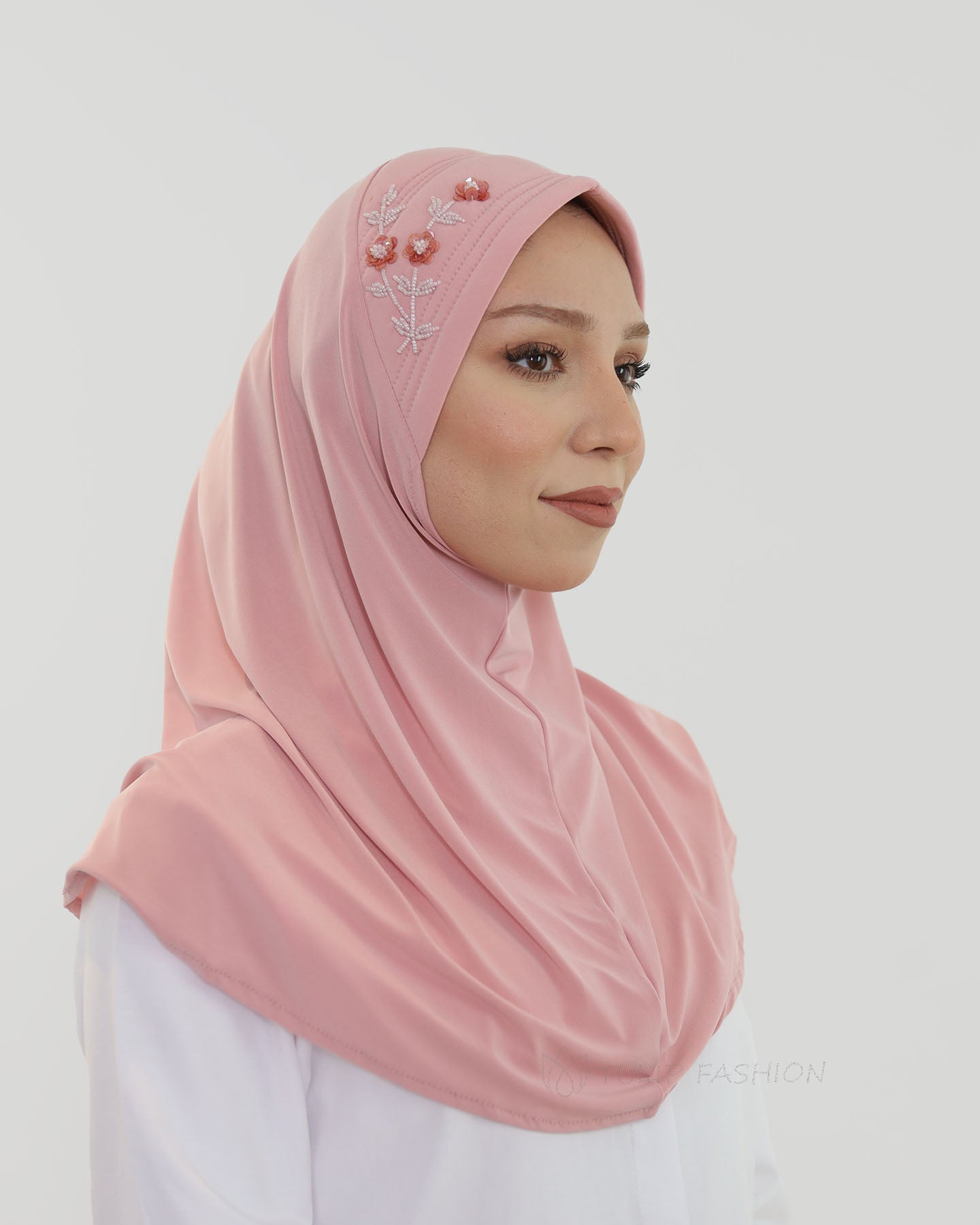 Hijab - Al Amira Flower Lycra - One Piece - Rose