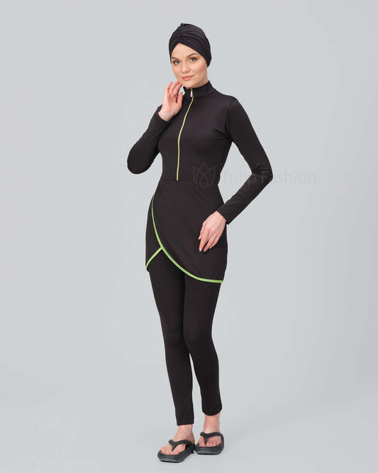Muslim Swimsuit with hijab - Kemena - Black