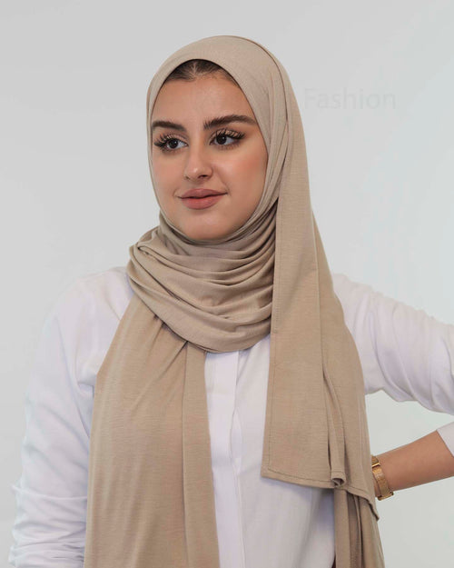 Premium Jersey Hijab - Nude Beige