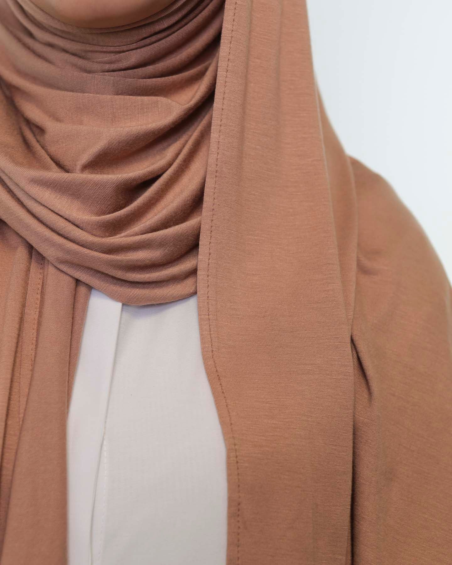 Premium Jersey Hijab - Cacao Brown