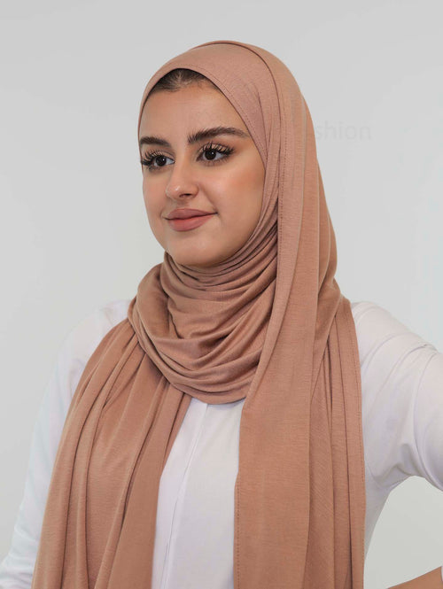 Premium Jersey Hijab - Cacao Brown