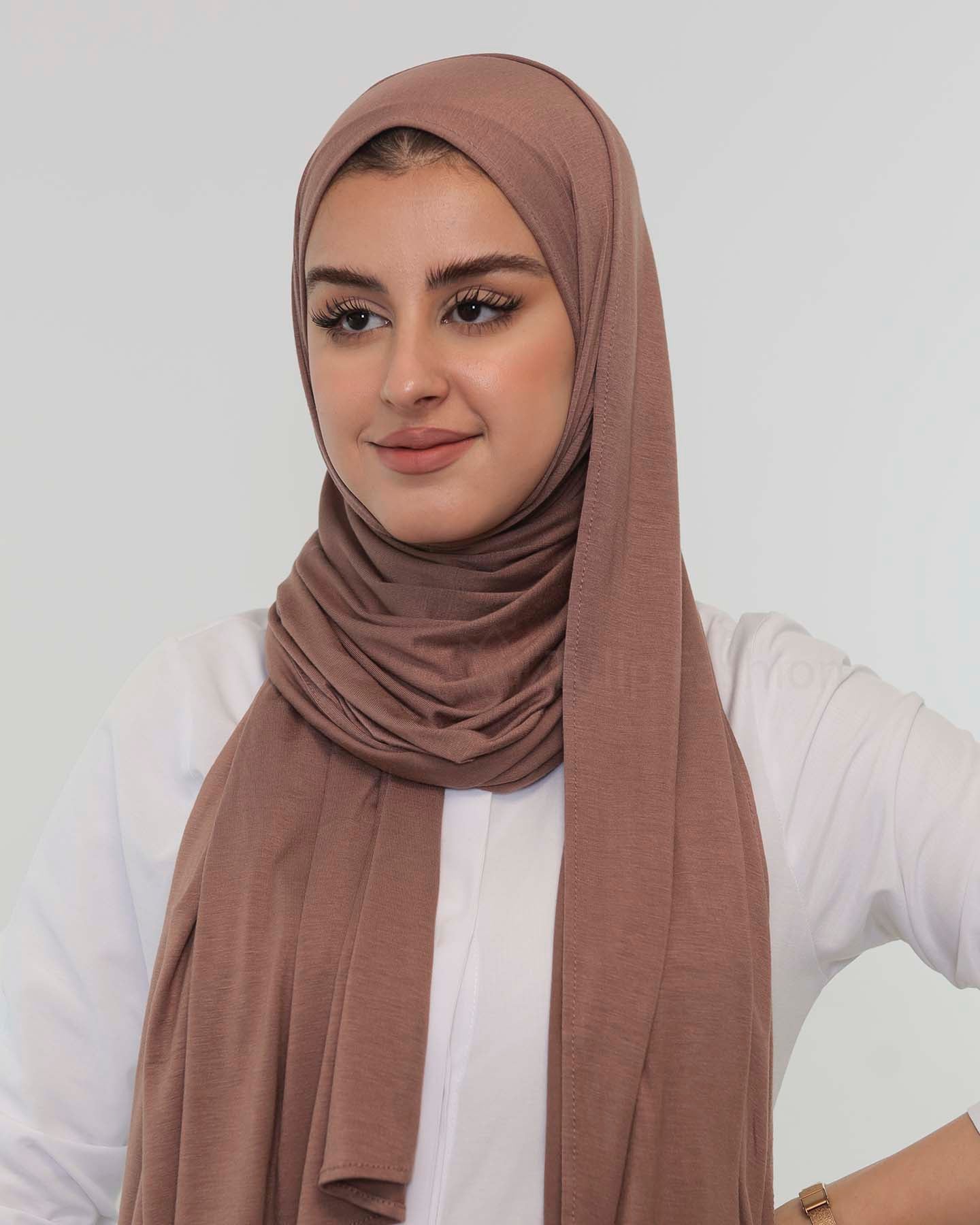 Premium Jersey Hijab - Brown