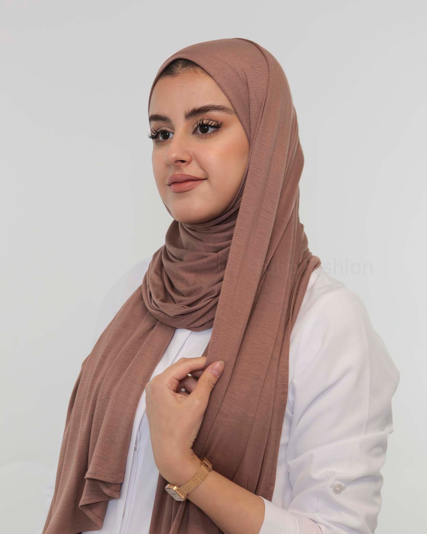 Premium Jersey Hijab - Brown