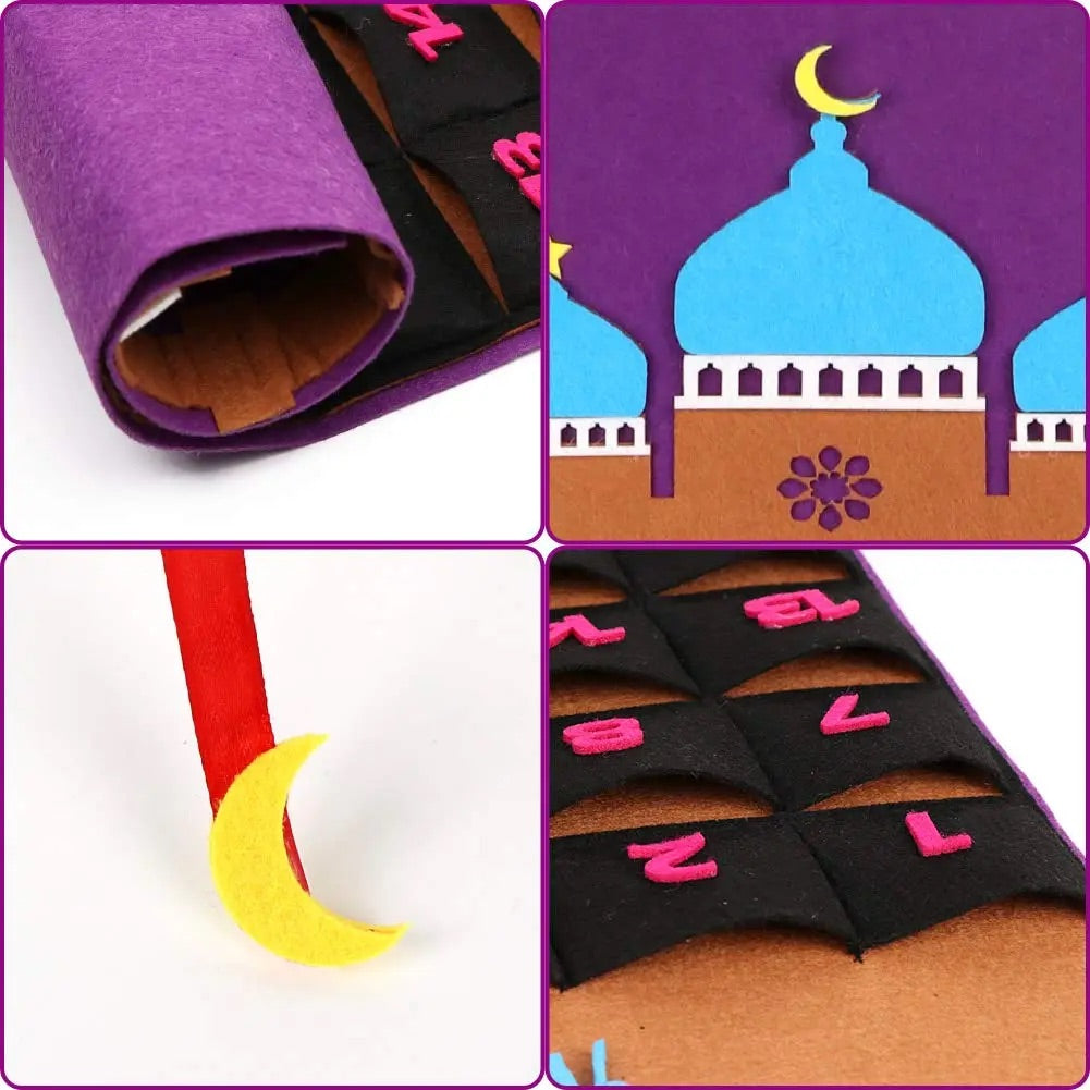 Ramadan Decoration - Ramadan Calendar Stars - Purple stars