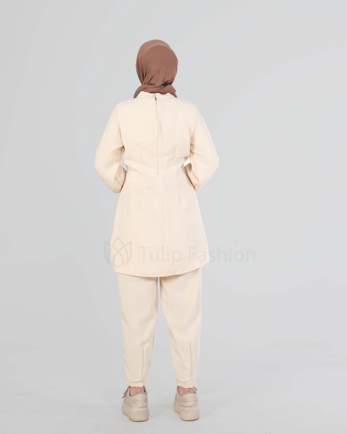 Tunic set with pants - Beige