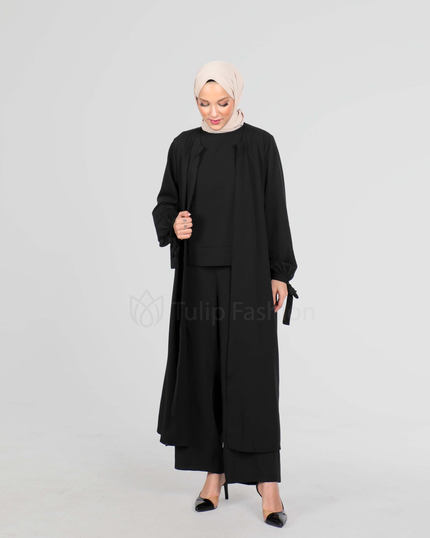 Cardigan set 3-piece - Black