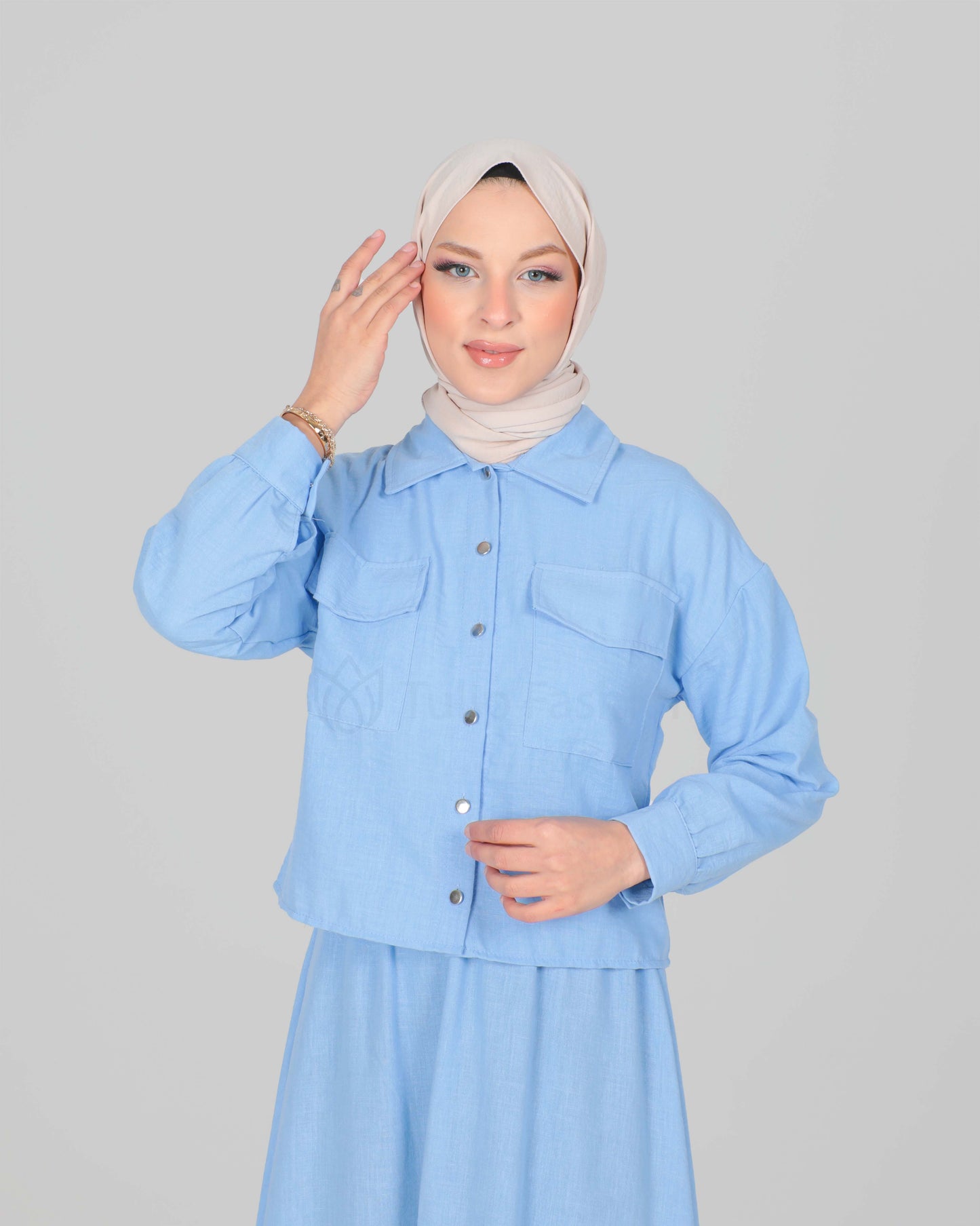 Shirt set with skirt - Blue