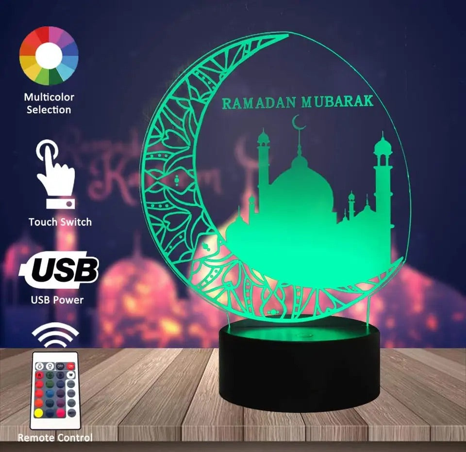 Ramadan Decoration - 3D Table lighting - Ramadan Mubarak