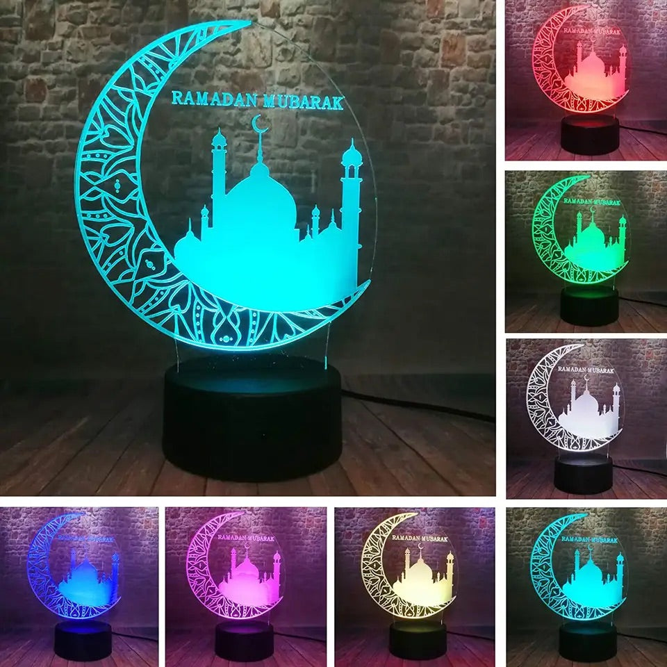 Ramadan Decoration - 3D Table lighting - Ramadan Mubarak