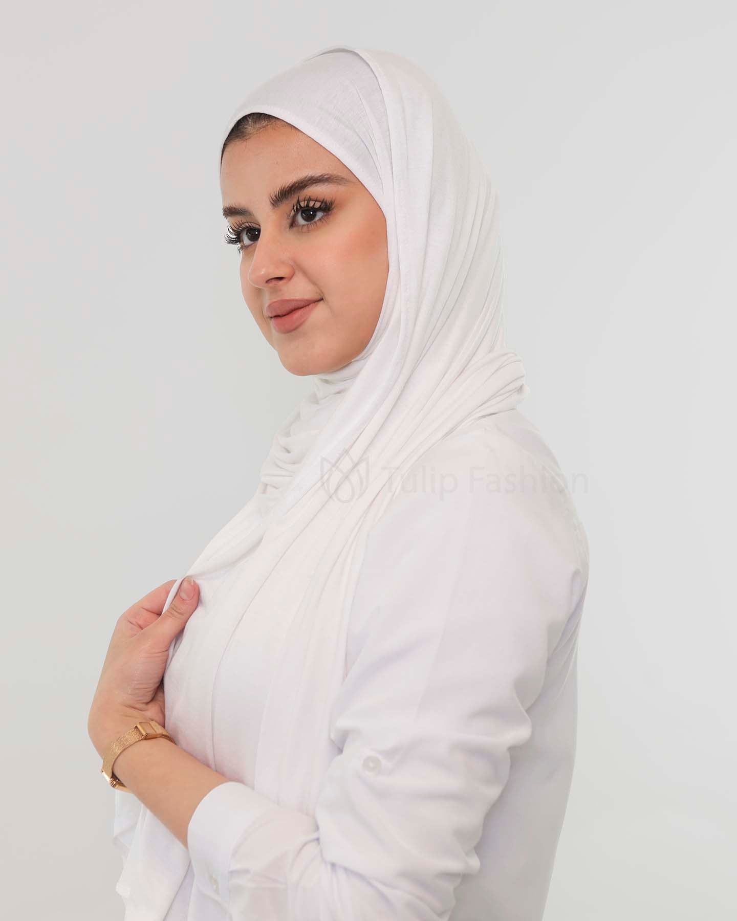 Premium Jersey Hijab - White