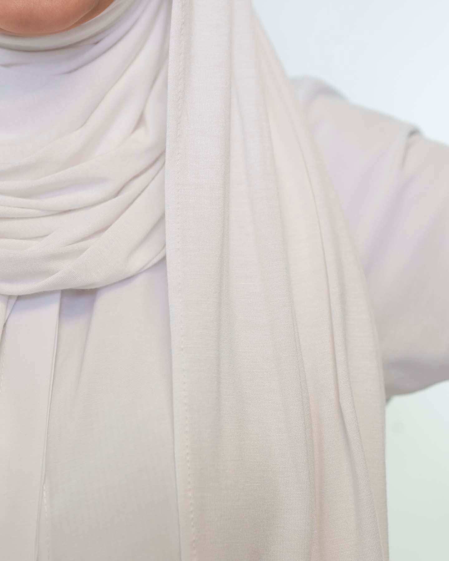 Premium Jersey Hijab - White